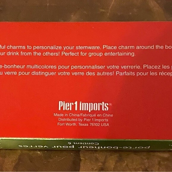 Pier 1 Christmas Winter Penguins 6) Wine Charms NIB - Picture 3 of 6